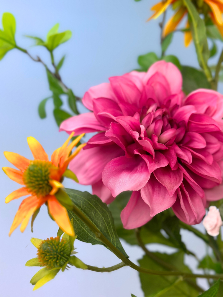 Zijden boeket "Elanor's Bloei" - 55 cm