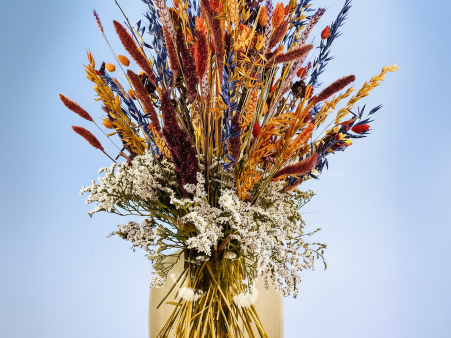 Droogbloemen boeket "Warm Sunset" (Enormous) | 95cm