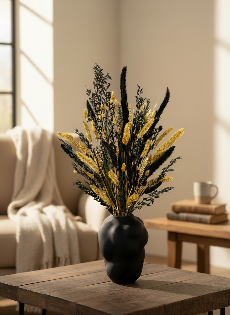 Droogbloemen boeket "Golden Ely" (Large) | 70cm