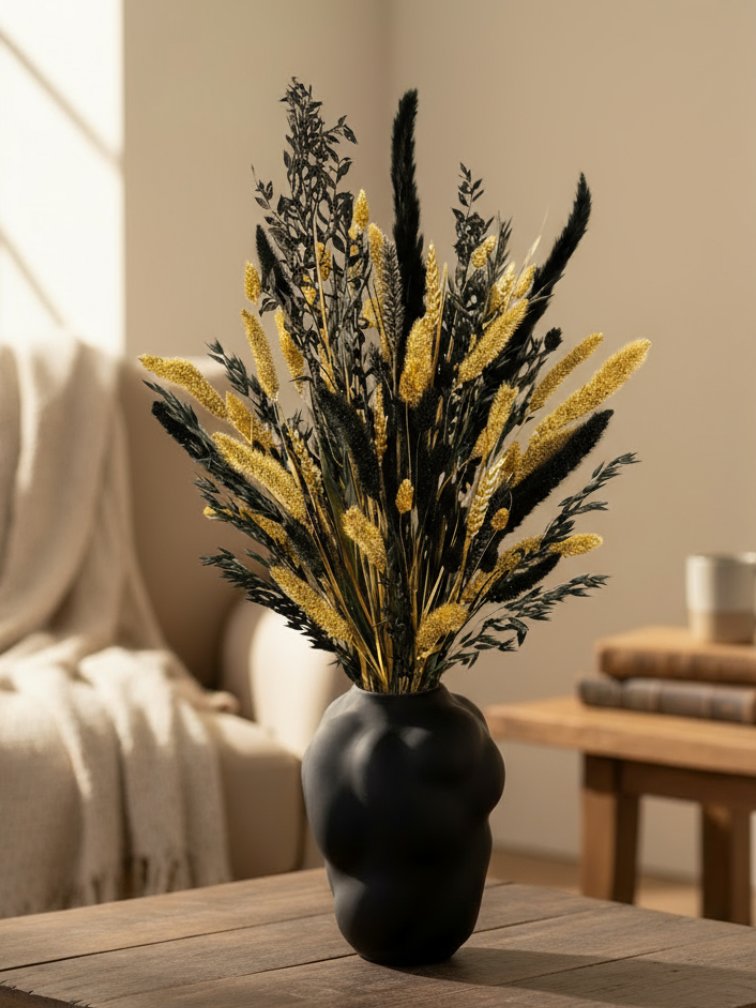 Droogbloemen boeket "Golden Ely" (Large) | 70cm