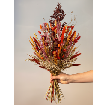 Droogboeket "Warm Sunset large" | 65cm - zonder vaas