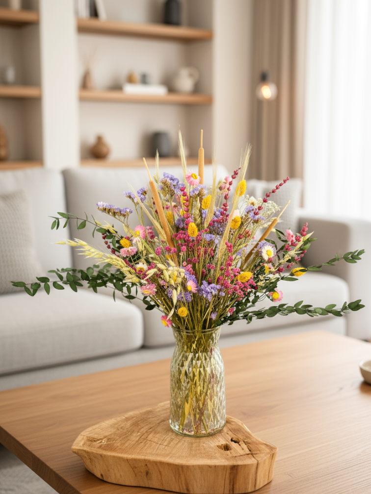 Droogbloemen boeket "The Happiness Bouquet" - groot | 60cm