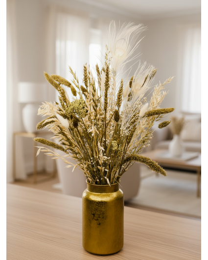 Droogboeket "Luxury Gold" (Large) | 60cm