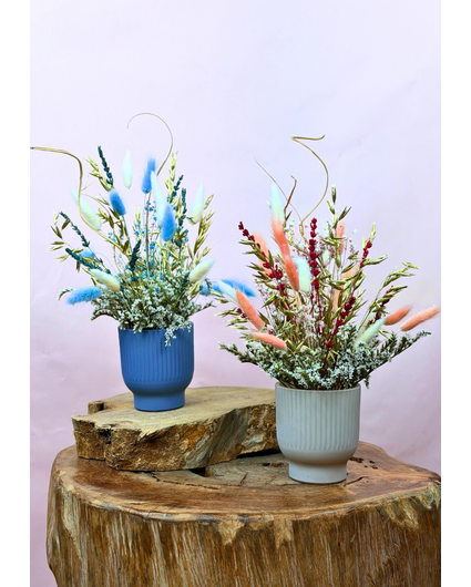Droogboek "Wishful Flowers" in stijlvolle vaasjes in vaasjes (set)
