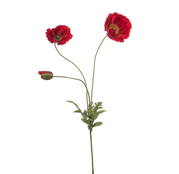 Zijden bloem "Poppy" red | 75 cm