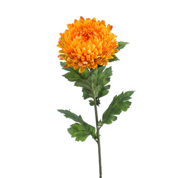Zijden bloem "Mum" yellow | 75 cm