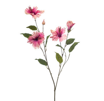 Zijden bloem "Hibiscus" purple | 86 cm