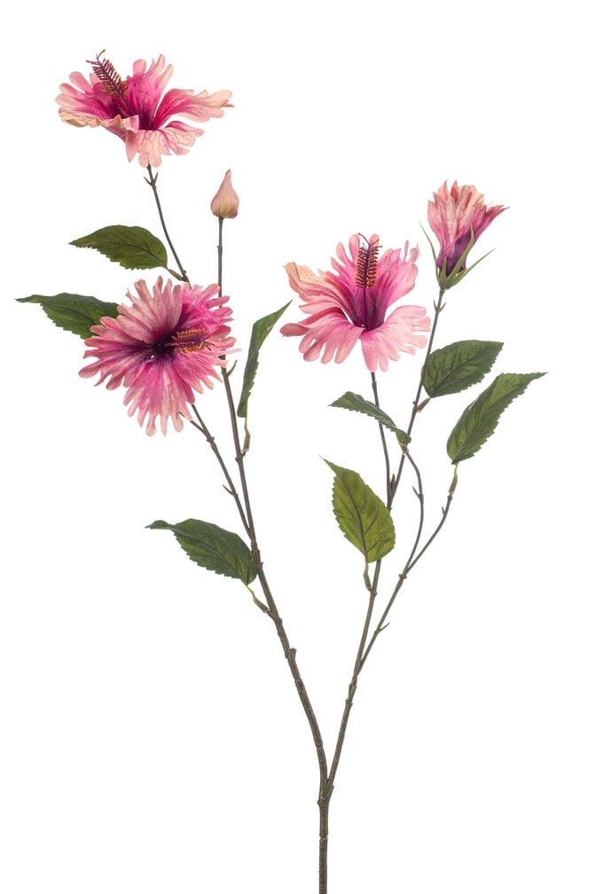 Zijden bloem "Hibiscus" purple | 86 cm