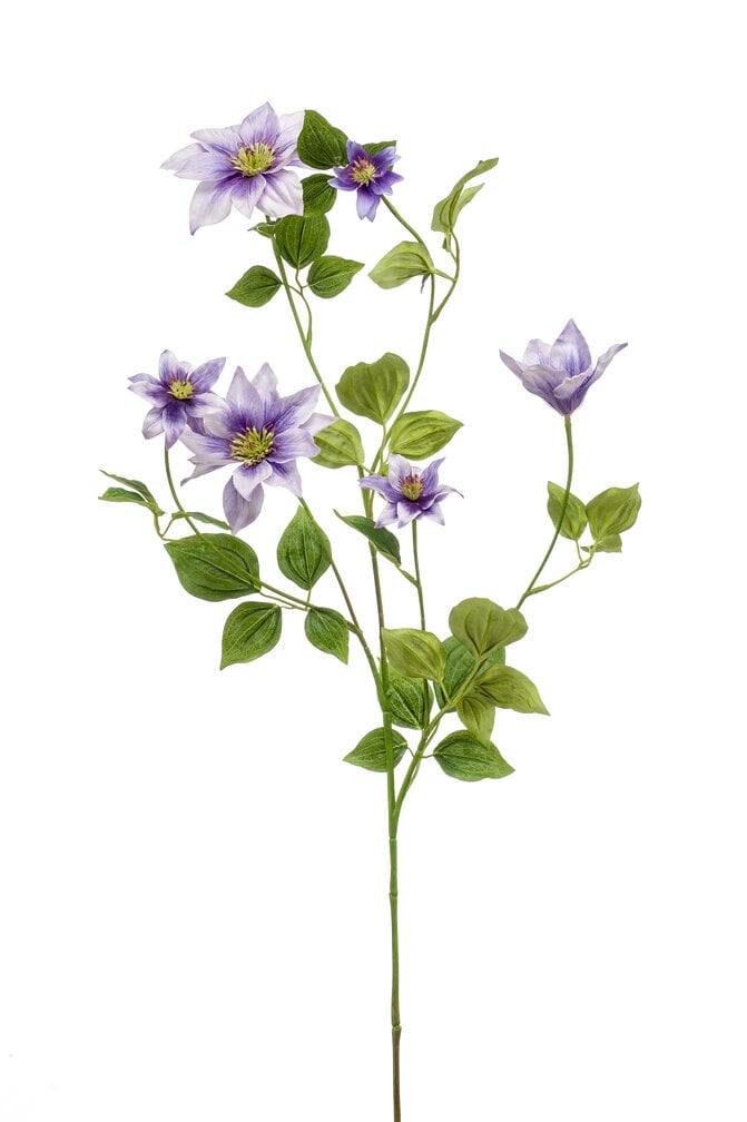 Zijden bloem "Clematis" Purple | 110 cm