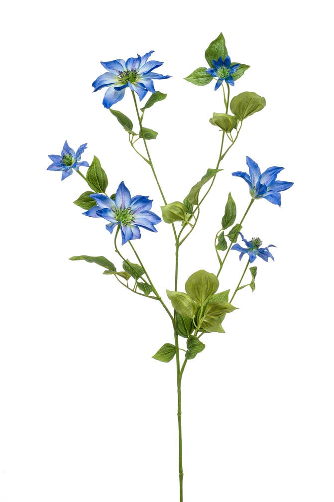 Zijden bloem "Clematis" Blue | 110 cm