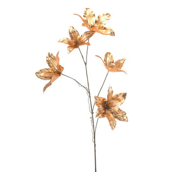 Zijden bloem "Clematis" Gold | 77 cm