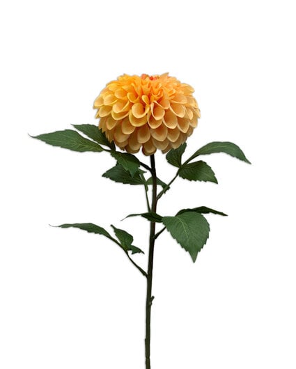 Zijden bloem "Dahlia" Pompom peach | 74 cm