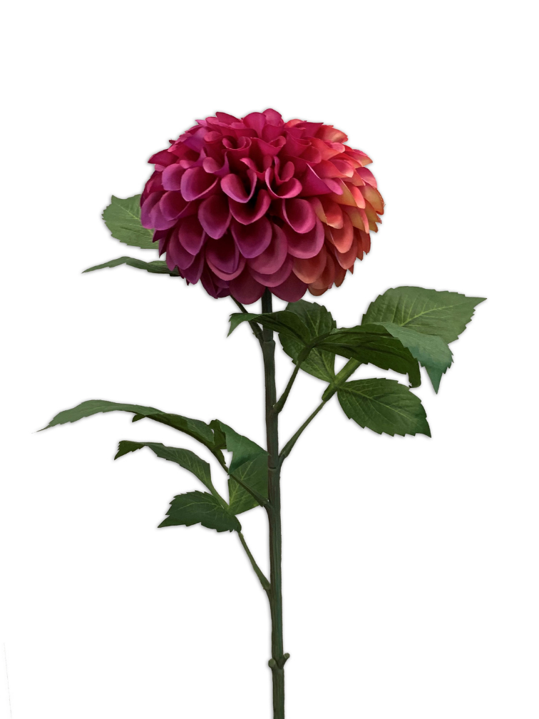 Zijden bloem "Dahlia" Pompom pink | 74 cm