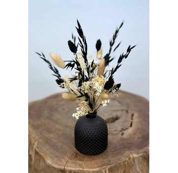 Droogboeket "Midnight Bloom" incl. vaasje