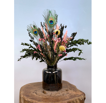 Droogboeket "Jungle Fever" - incl. vaas | 50cm