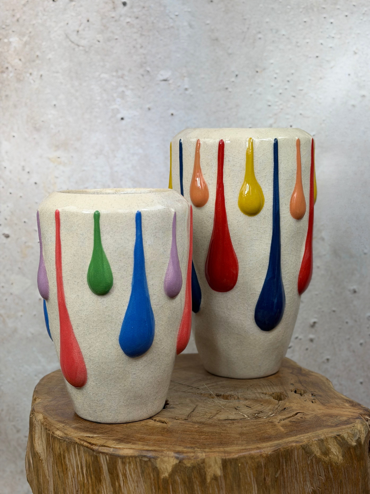 Keramieke Regenboog bloempot |  Large - 20x34cm