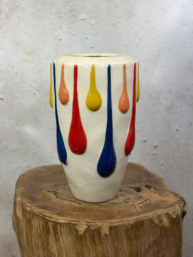 Keramieke Regenboog bloempot |  Large - 20x34cm