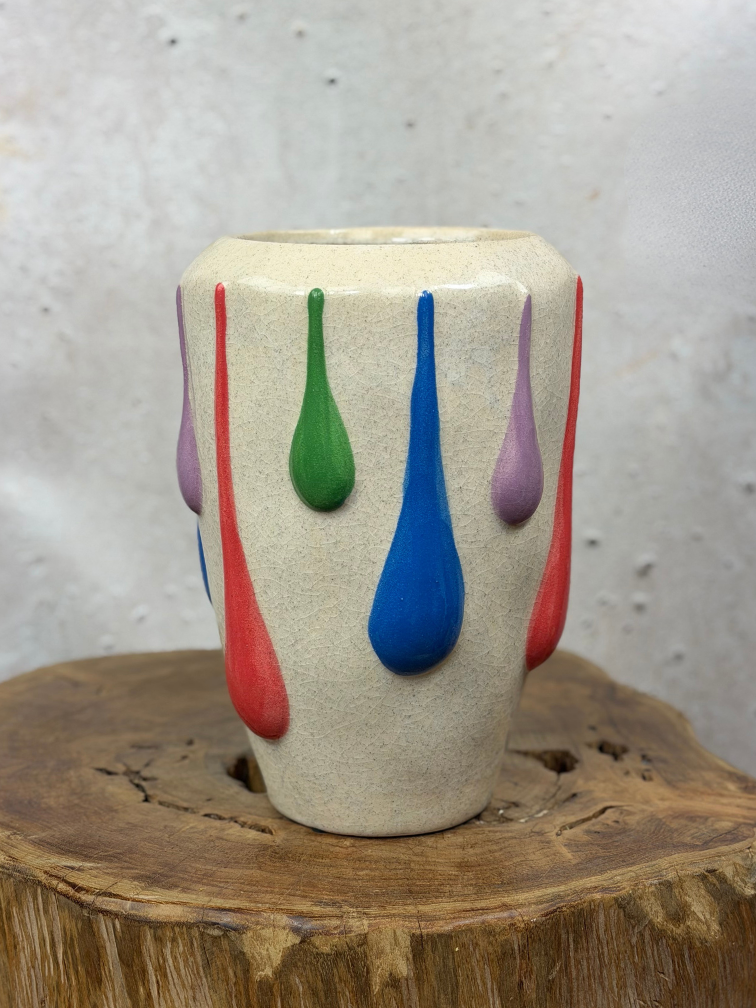 Keramieke Regenboog bloempot |  small - 18x27cm