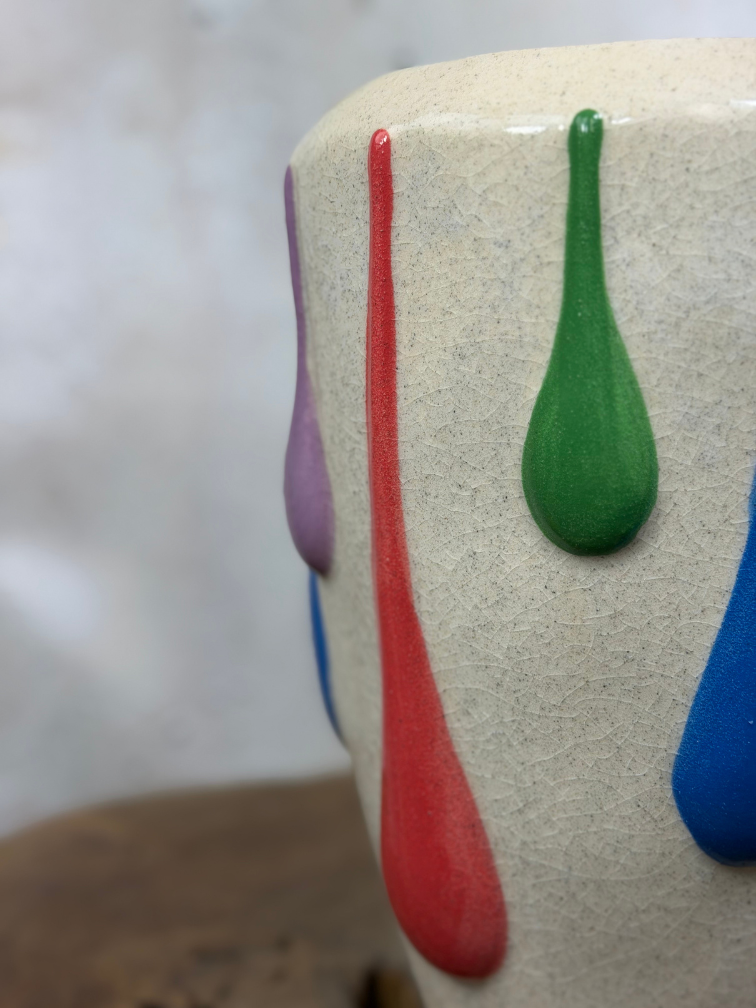 Keramieke Regenboog bloempot |  small - 18x27cm