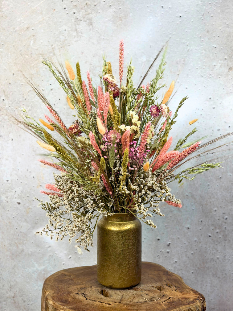 Droogbloemen boeket "Pink Garden" | 60cm