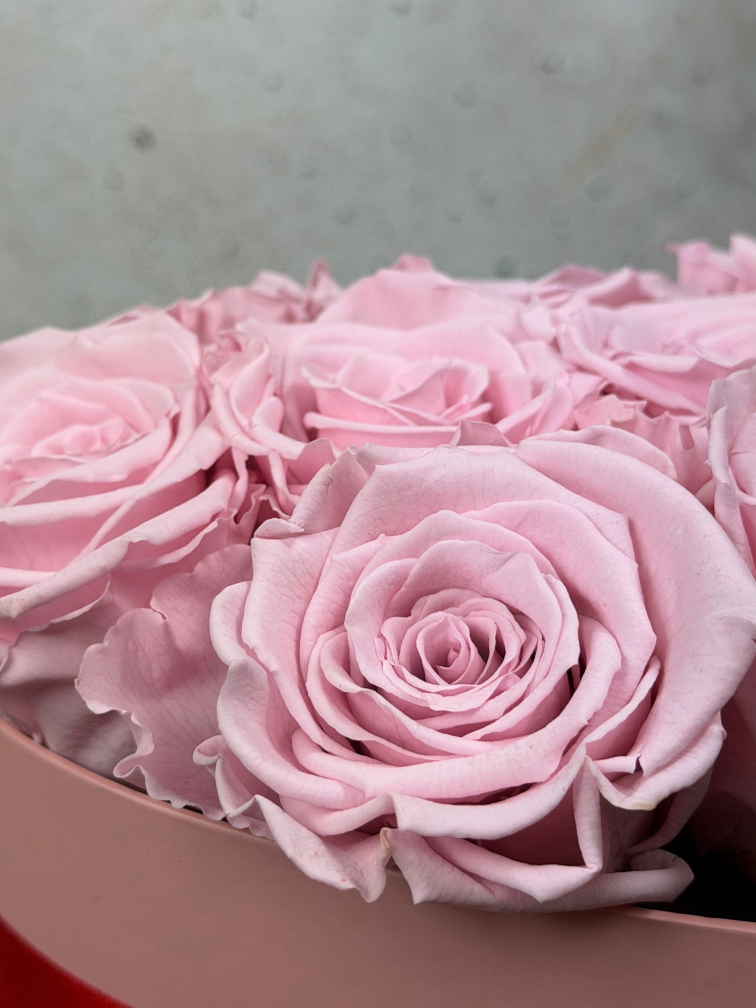 Longlife Rozenbox 'hart' (9 stuks rozen)