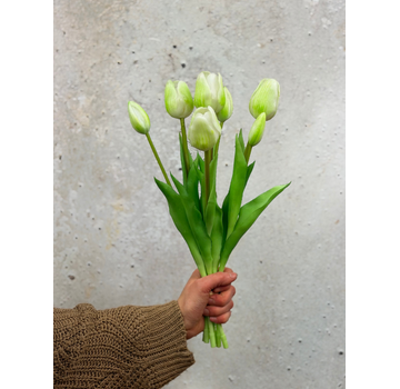 Kunst tulpen - wit | 7 stuks