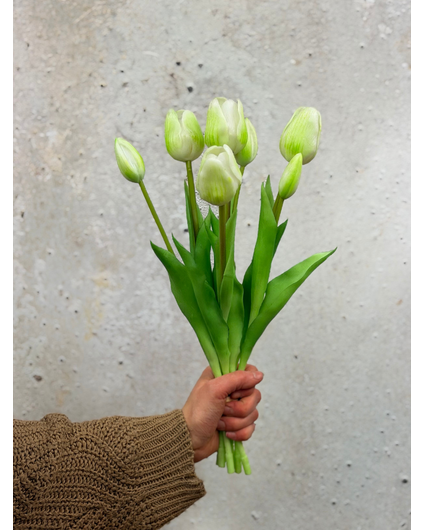 Kunst tulpen - wit | 7 stuks