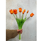 Kunst papegaai tulpen - oranje | 7 stuks