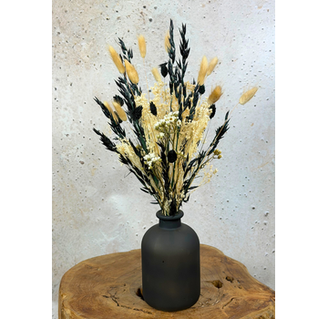 Droogboeket "Midnight Bloom" incl. vaas