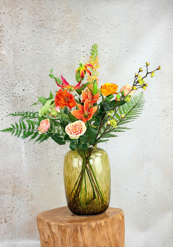 Zijden boeket "Soft Orange"  | 100cm