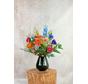 Combideal | Zijden boeket "Luminous Colors"  incl. vaas