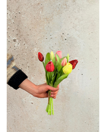 Kunst tulpen - roze mix | 7 stuks