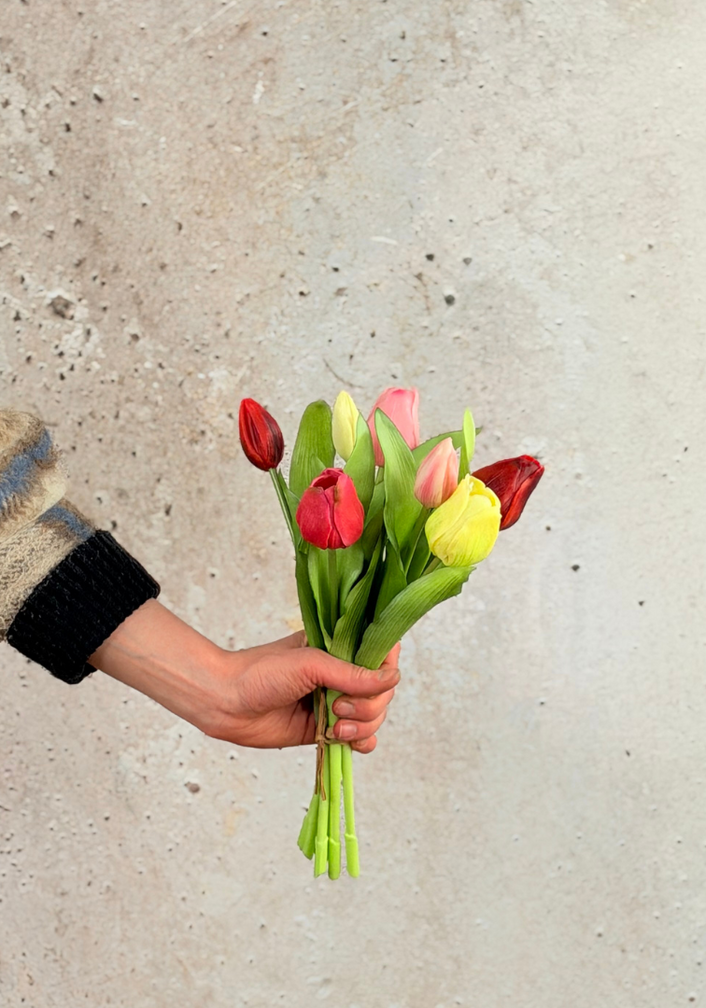 Kunst tulpen - roze mix | 7 stuks