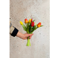 Kunst tulpen - kleurenmix  geel&rood | 7 stuks