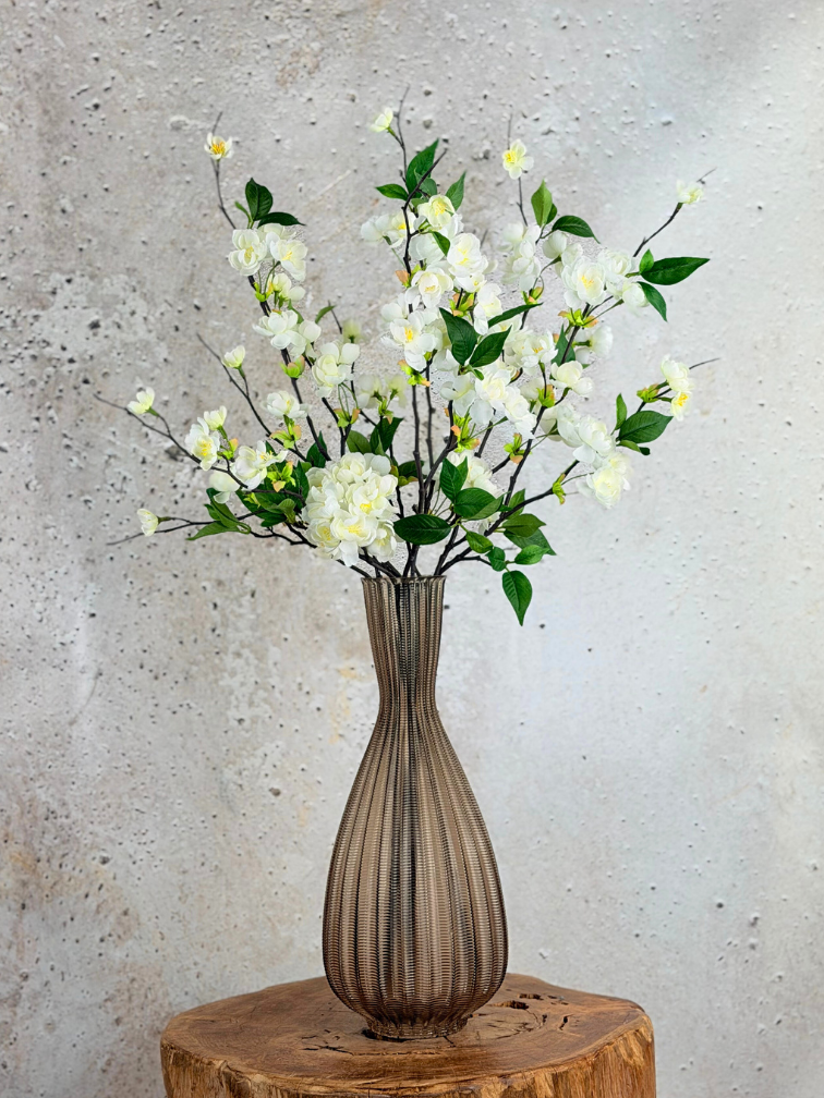 Zijden boeket "Perzik Bloesem" - incl. vaas | 80cm