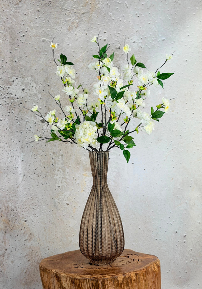 Zijden boeket "Perzik Bloesem" - incl. vaas | 80cm