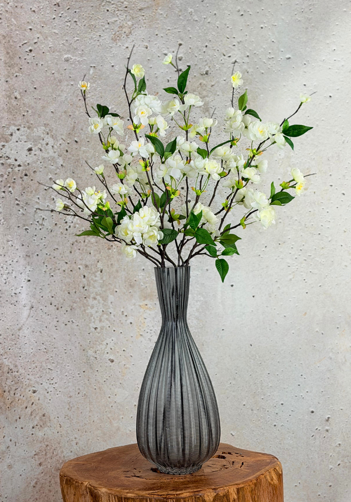 Zijden boeket "Perzik Bloesem" - incl. vaas | 80cm