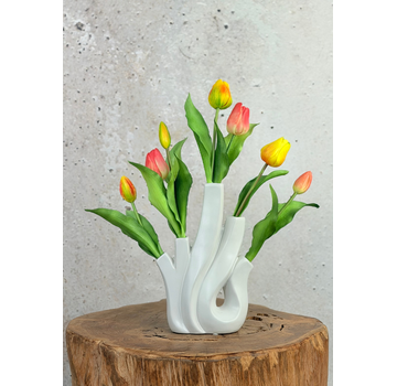 Kunst tulpen - kleurenmix  pastel | 7 stuks