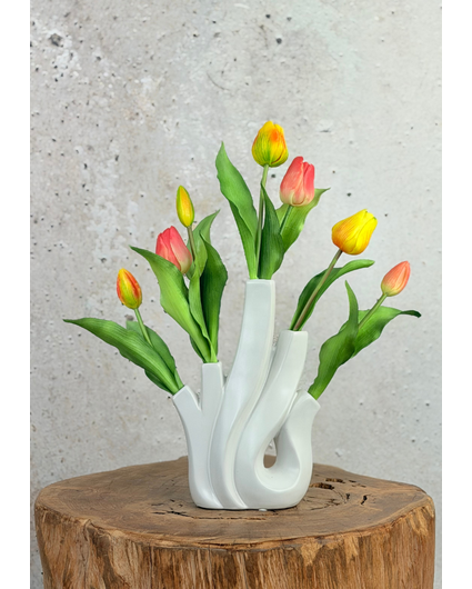 Kunst tulpen - kleurenmix  pastel | 7 stuks