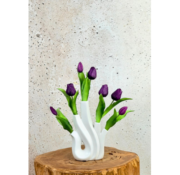 Kunst tulpen - paars | 7 stuks