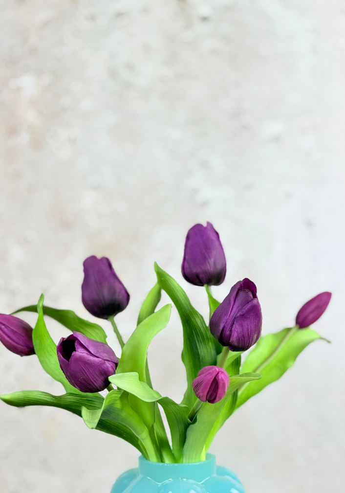 Kunst tulpen - paars | 7 stuks