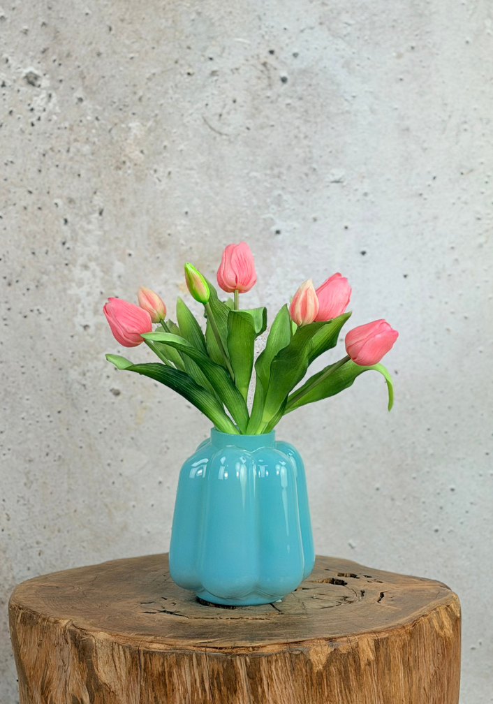 Kunst tulpen - lichtroze | 7 stuks