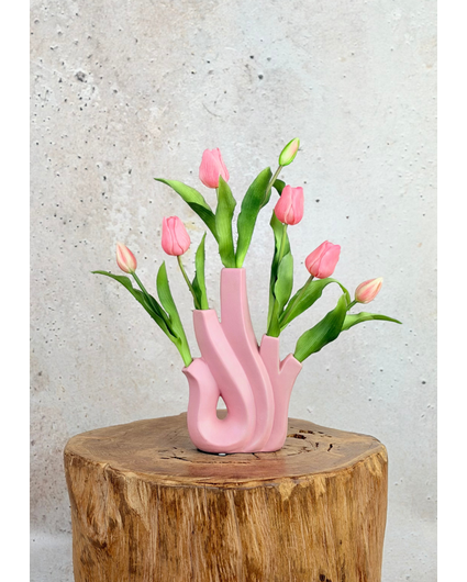 Kunst tulpen - lichtroze | 7 stuks
