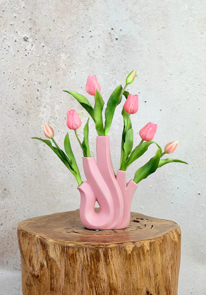 Kunst tulpen - lichtroze | 7 stuks
