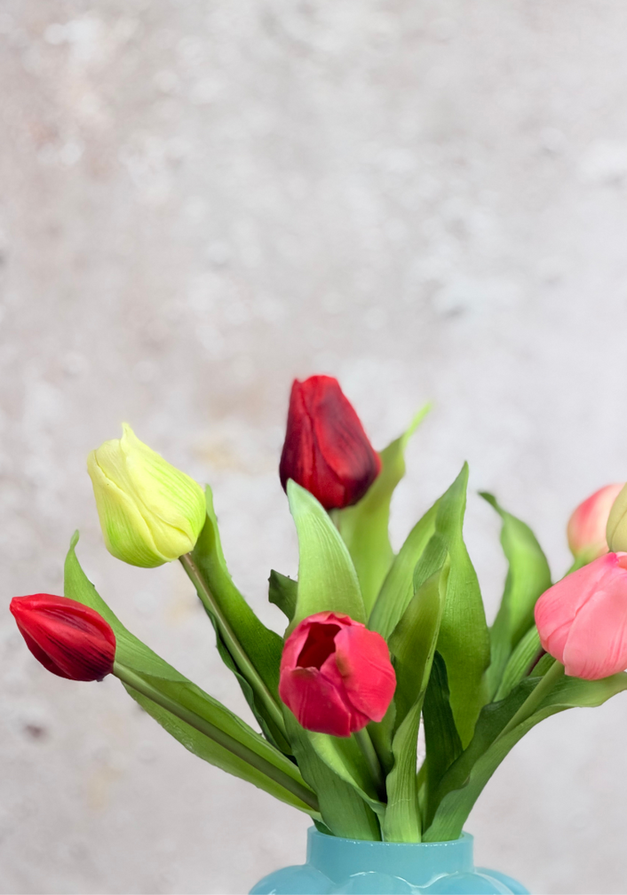 Kunst tulpen - roze mix | 7 stuks