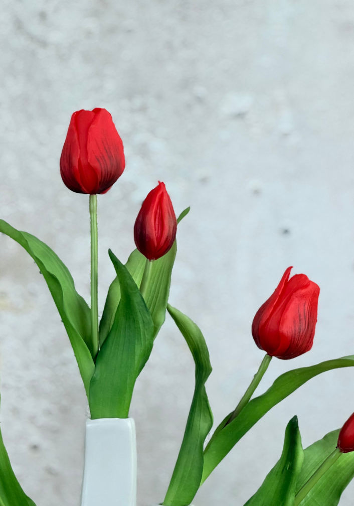 Kunst tulpen - rood | 7 stuks