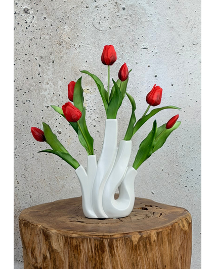 Kunst tulpen - rood | 7 stuks