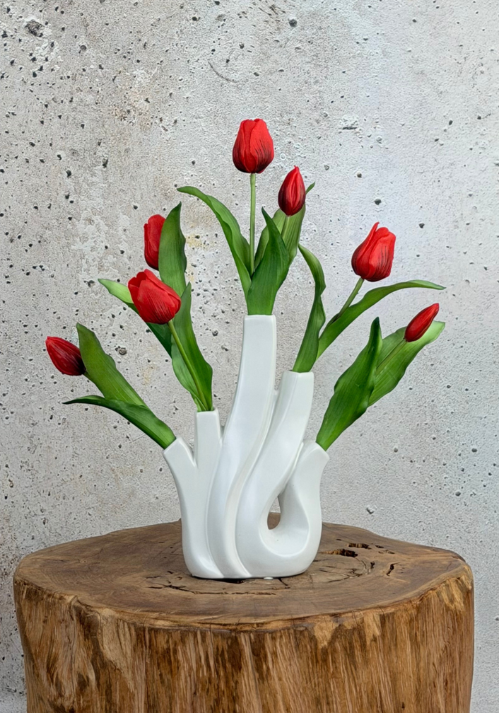 Kunst tulpen - rood | 7 stuks