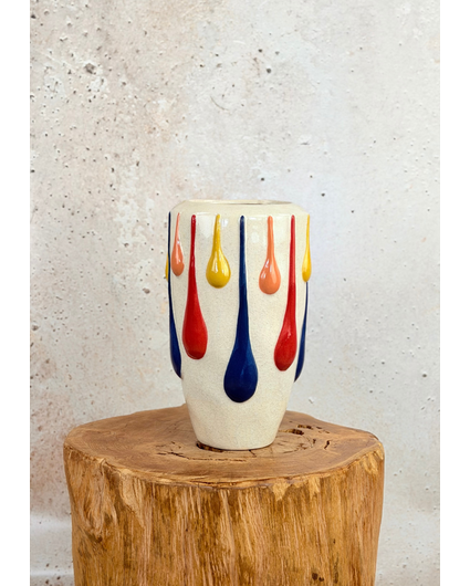 Keramieke Regenboog bloempot |  Large - 20x34cm