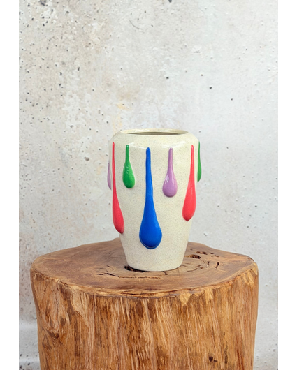 Keramieke Regenboog bloempot |  small - 18x27cm